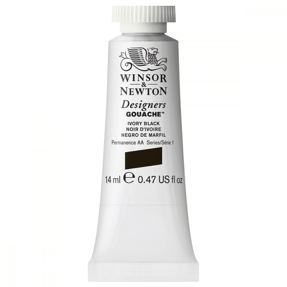 Tinta Guache Winsor & Newton Designers 14ml S1 331 Ivory Black
